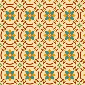 Geometric Pattern: Waterlily: Kahlua