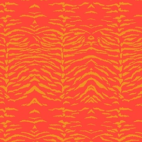 Tiger Print-Red and Orange