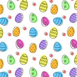 Easter Eggs, Easter Fabric, Small Easter Pattern, Micro scale 3/4" Eggs