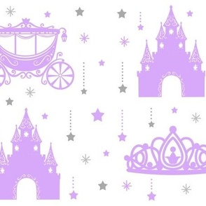 Purple Princess Castle Tiara Carriage