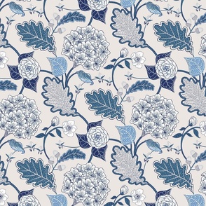 Acorn Hydrangea Florals / Hamptons Blue