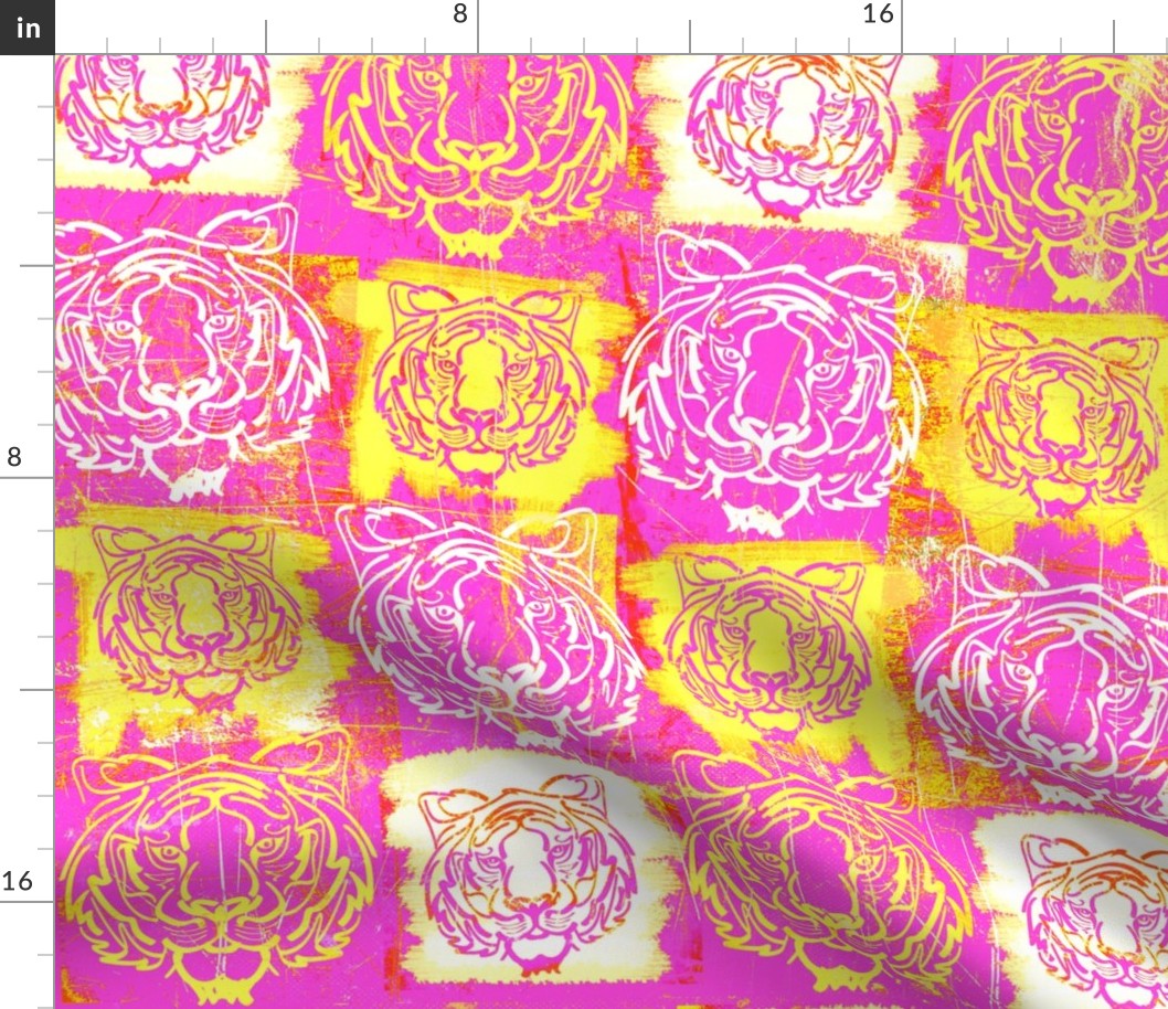 Ticky Tacky Tiger PopArt Pink Lemon