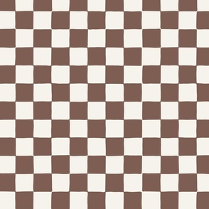 Medium // Organic Checker Dark Chocolate Brown