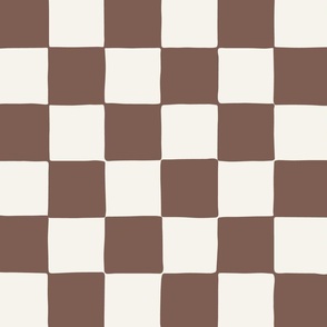 jumbo // Organic Checker Dark Chocolate Brown