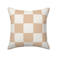 jumbo - Organic Checkers Pattern - Malt Light Tan Brown