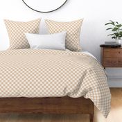 small // Organic Checker Chequerboard Pattern Malt Neutral Light Tan