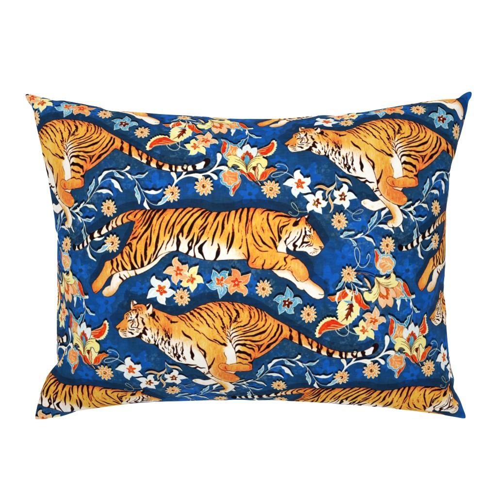 Animalier's Tiger Chintz - French ultramarine 