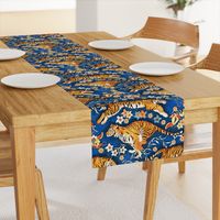 Animalier's Tiger Chintz - French ultramarine 