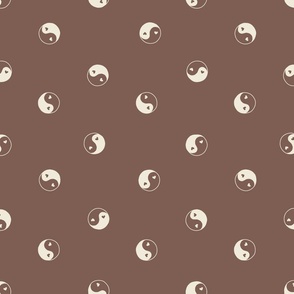 Yin Yangs in Chocolate Brown