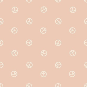 Peace Signs on Light Pastel Pink