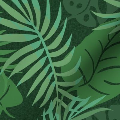 medium-Jungle Palm Fronds-green 