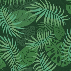 medium-Jungle Palm Fronds-green 