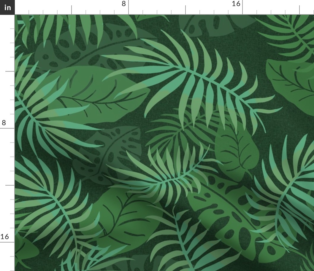 medium-Jungle Palm Fronds-green 