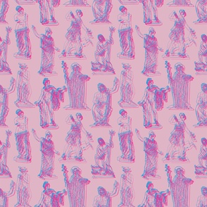 Greek Gods Double Vision No. 3 Dusty Pink - Small Version