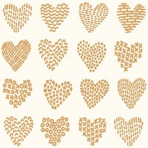 Valentine Doodle Hearts Honey Cream_Iveta Abolina