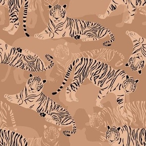 Tiger Vibes // Normal Scale // Chenese Zodiac // Tiger Year // Black Caramel Background // Exotic Animals