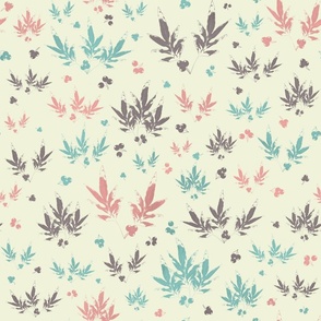 Pastel Foliage and Berries Cozy Pattern