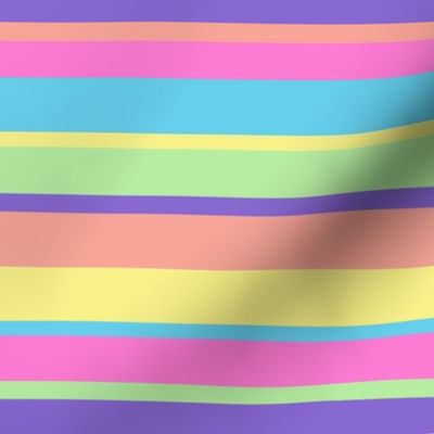 Bold Retro Rainbow Stripes - Medium Scale