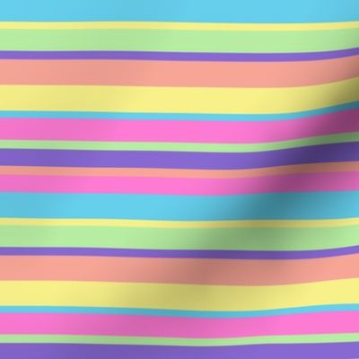 Bold Retro Rainbow Stripes - Small Scale
