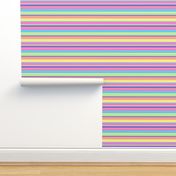 Bold Retro Rainbow Stripes - Small Scale