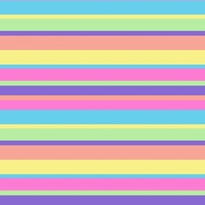 Bold Retro Rainbow Stripes - Small Scale