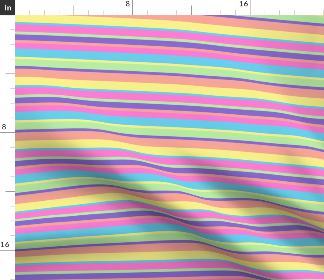 Bold Retro Rainbow Stripes - Small Scale