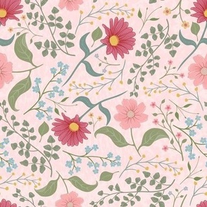 Amarina - Floral in Rose Pink - Small Scale