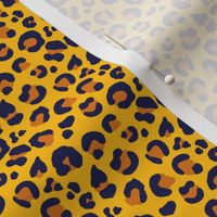 Leopard Spots - Gold / Copper / Navy - Small Scale