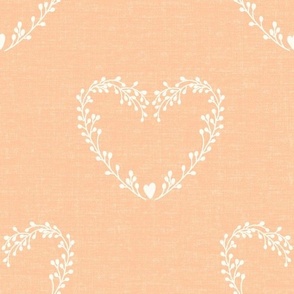 Heart Wreath Warm Coral Cream_Iveta Abolina