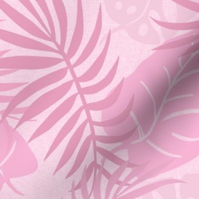 medium-Jungle Palm Fronds-girly pink 