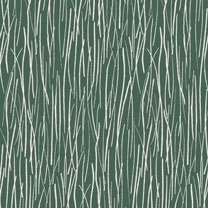 290 - Medium scale Crispy Dry Pine Needles in teal green and cool cream -   for autumn/fall apparel, grasscloth wallpaper, crafts and nursery decor.- for autumn/fall apparel, grass cloth wallpaper, crafts and nursery decor, thanksgiving tablecloths and na