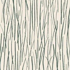 290 $ - Large scale Pine needles in summertime - in teal green and off white - for wallpaper, home decor and apparel.