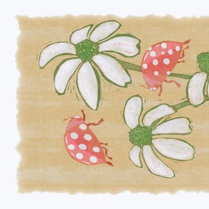 Daisy and ladybug kitchen towel