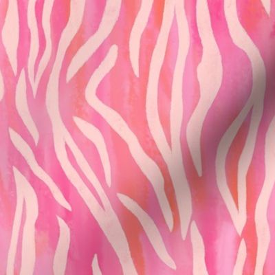 Tiger Stripe light pink on bright pink