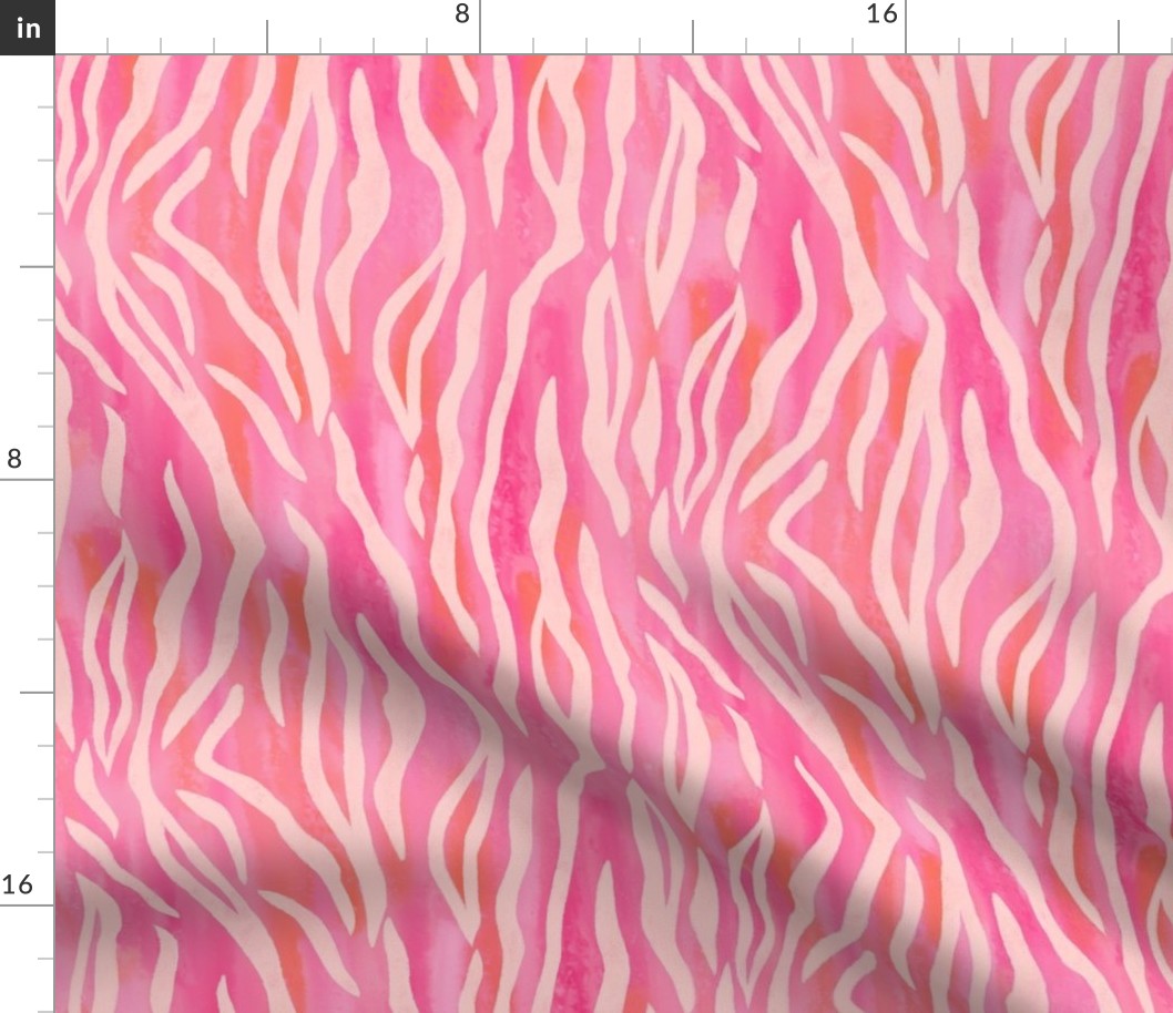 Tiger Stripe light pink on bright pink