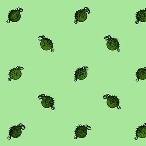 Polka Dot Monsters (green)