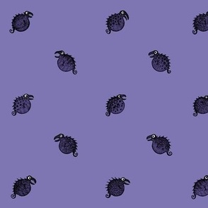Polka Dot Monsters (purple)