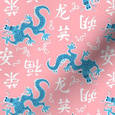 Year of the Dragon on pink