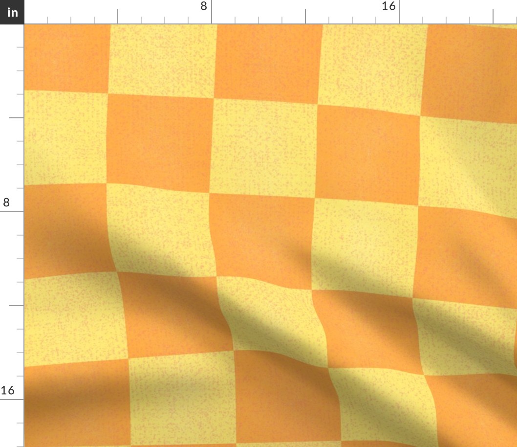 Jumbo Textured 4” Lemon and Orange Sherbet Checkers by Brittanylane