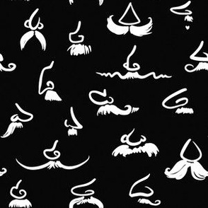 Noses and mustaches (black and white)
