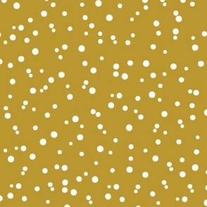 A Lotta Dots - White on Gold - medium small scale