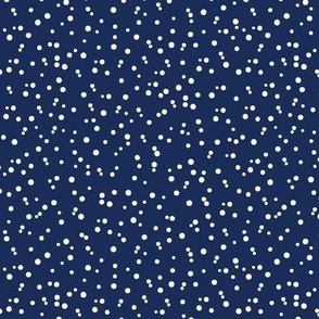 A Lotta Dots - White on Navy - extra small scale