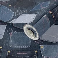 Denim Sashiko Jeans Pockets