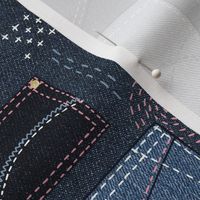 Denim Sashiko Jeans Pockets