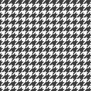 Parisienne houndstooth french classic fashion houndstooth checkered tartan posh texture crimson houndstooth charcoal gray on white 
