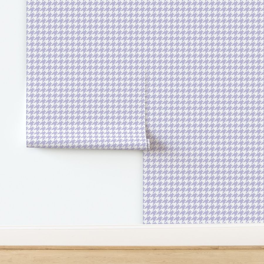 Parisienne houndstooth french classic fashion houndstooth checkered tartan posh texture crimson houndstooth lilac purple on white 