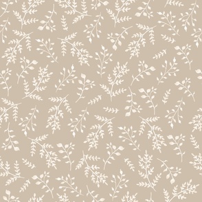 Small leaves - Beige Fabulous Forest 