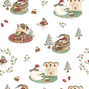 Cozy Christmas Winter Holidays - White