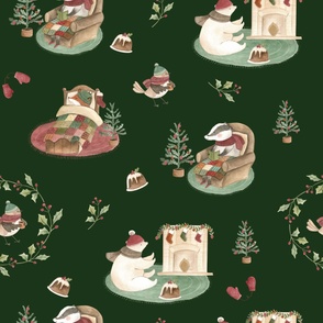 Cozy Christmas Winter Holidays - Green