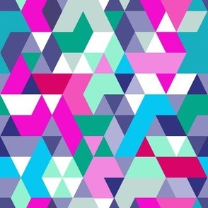 Psycho Triangles // Colorful Background // Small Scale